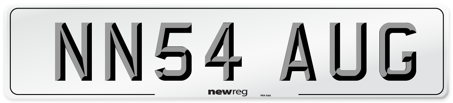 NN54 AUG Number Plate from New Reg